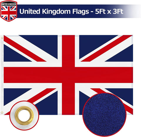 FSFLAG UK Flag 3 X 5 Ft 400D Polyester and Two Brass Grommets