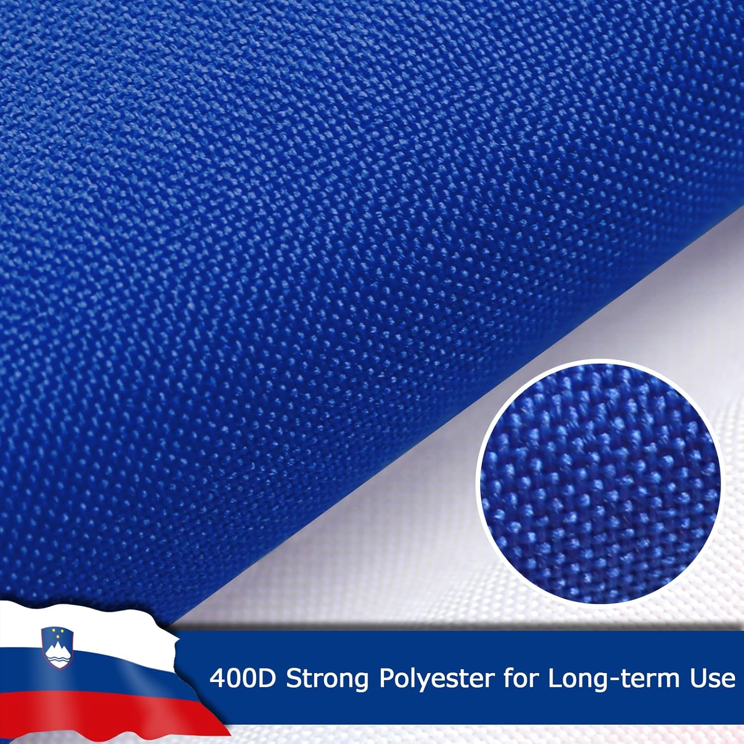 Slovenia Slovenian Flag for Outside, 400D Heavy Duty Polyester, Double-Sided Printing, Quadruple Stitched Fly Hem, Fade Resistant, 2 Brass Grommets