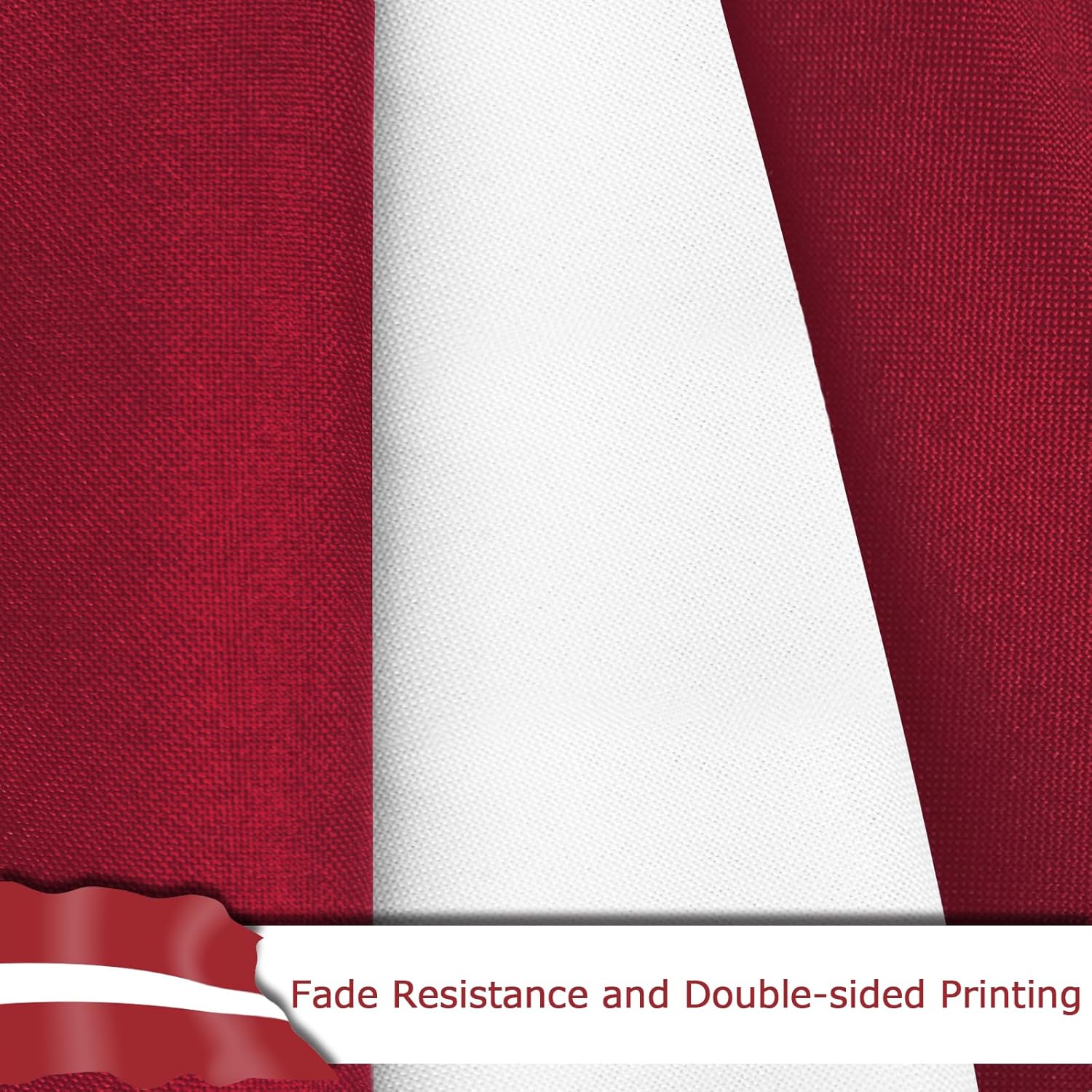 Latvia Latvian Flag for Outside, 400D Heavy Duty Polyester, Double-Sided Printing, Quadruple Stitched Fly Hem, Fade Resistant, 2 Brass Grommets