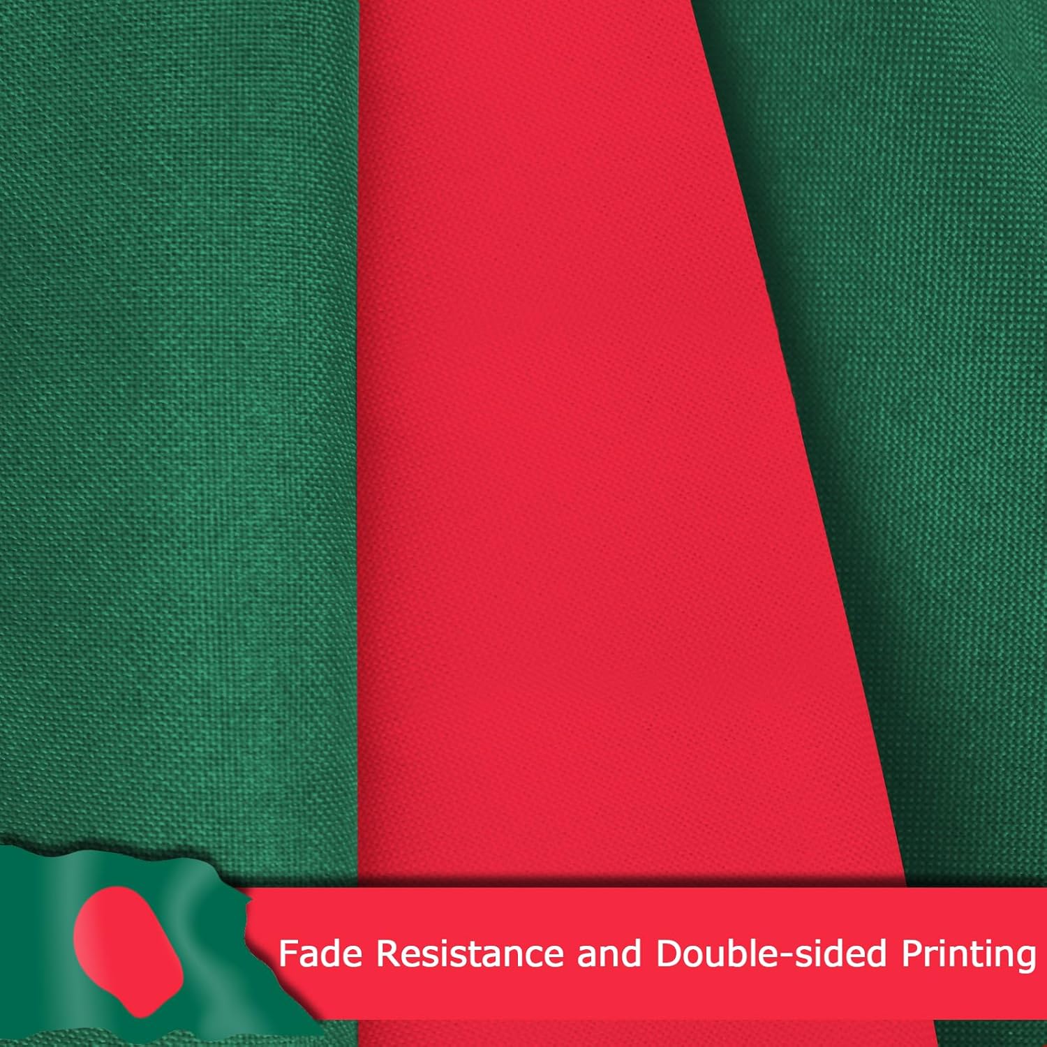 Bangladesh Bangladeshi Flag for Outside, 400D Heavy Duty Polyester, Double-Sided Printing, Quadruple Stitched Fly Hem, Fade Resistant, 2 Brass Grommets