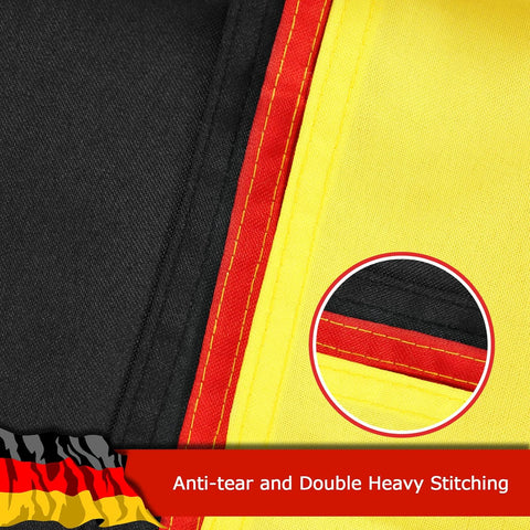 FSFLAG Germany Flag 3 X 5 Ft 400D Polyester and Two Brass Grommets