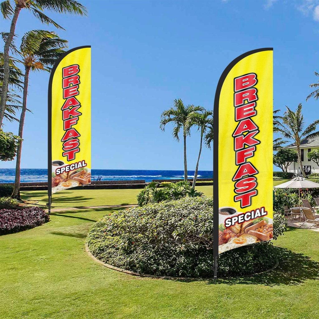 8ft Breakfast Special Feather Flag Kit with Pole and Stake