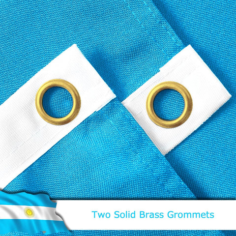 FSFLAG Argentina Flag 3 X 5 Ft 400D Polyester and Two Brass Grommets