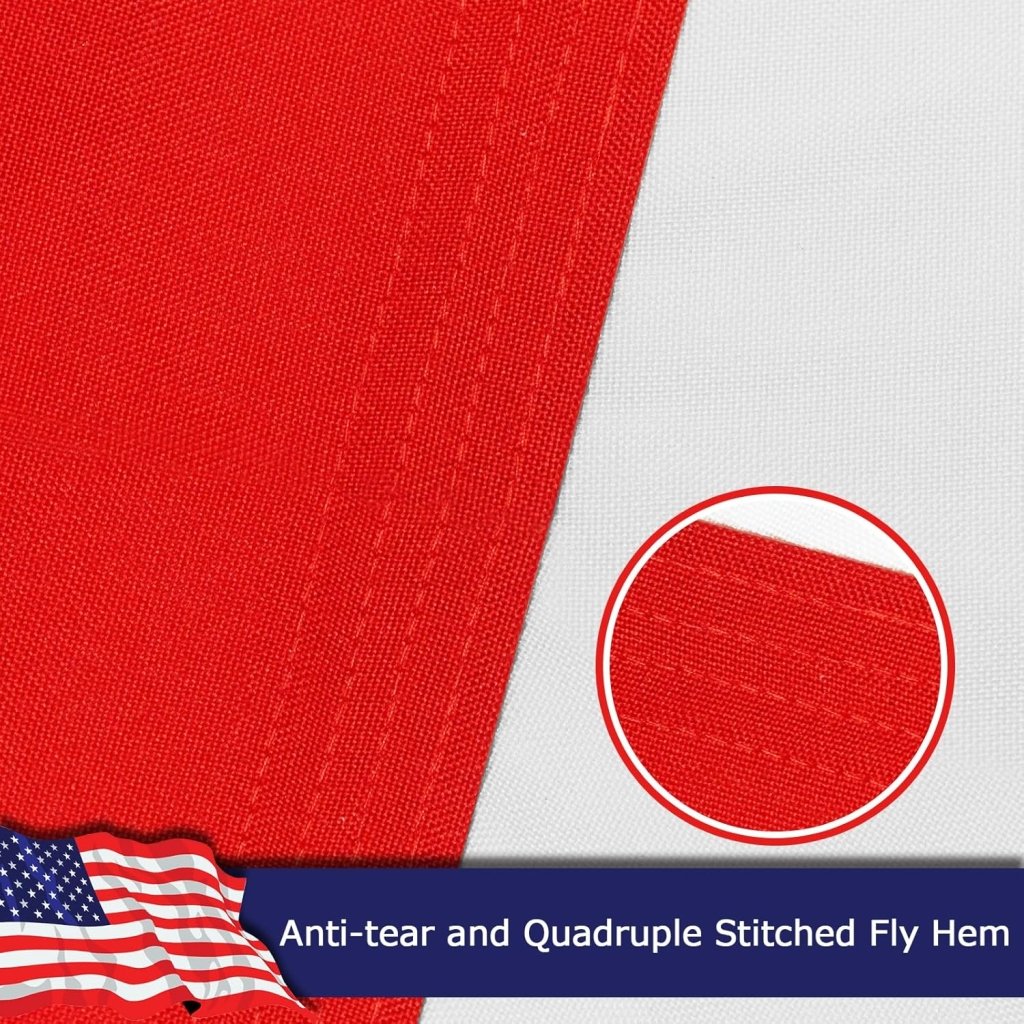 American US Flag for Outside, 400D Heavy Duty Polyester, Double - Sided Printing, Quadruple Stitched Fly Hem, Fade Resistant, 2 Brass Grommets