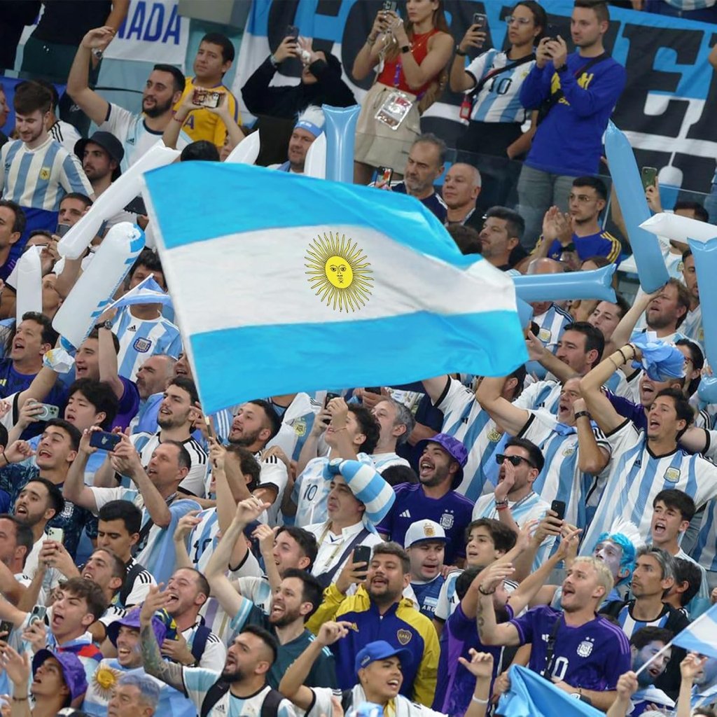 Argentina Argentinian Flag for Outside, 400D Heavy Duty Polyester, Double - Sided Printing, Quadruple Stitched Fly Hem, Fade Resistant, 2 Brass Grommets