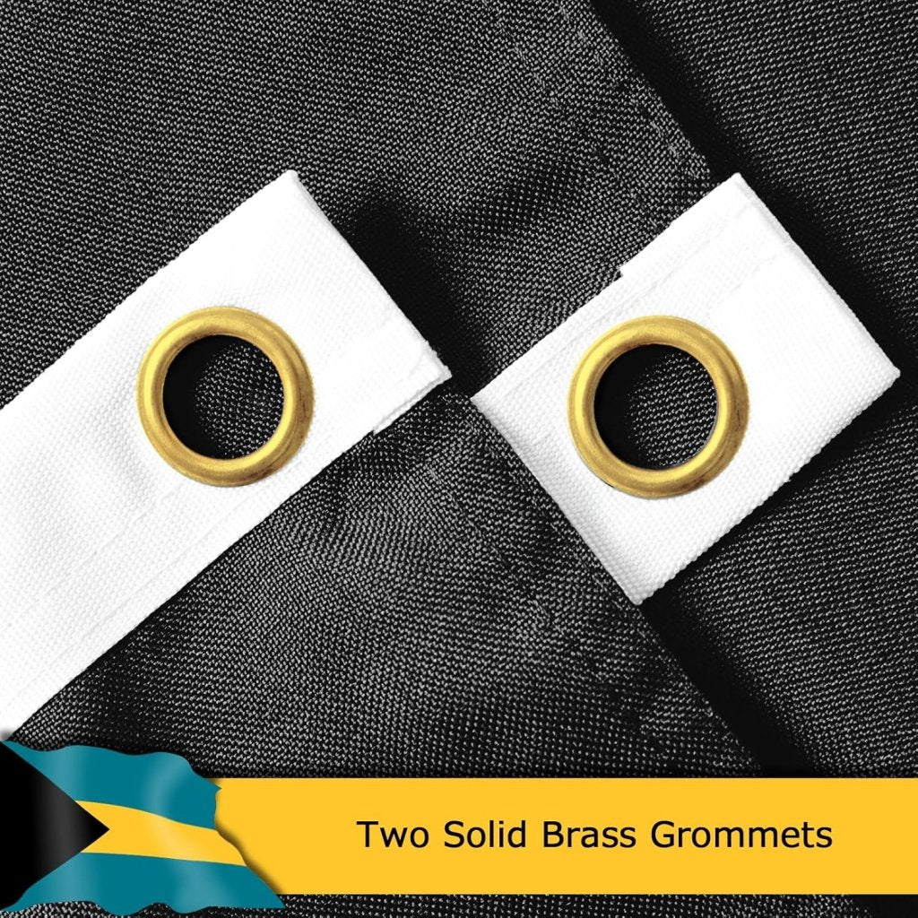Bahamas Bahamian Flag for Outside, 400D Heavy Duty Polyester, Double - Sided Printing, Quadruple Stitched Fly Hem, Fade Resistant, 2 Brass Grommets