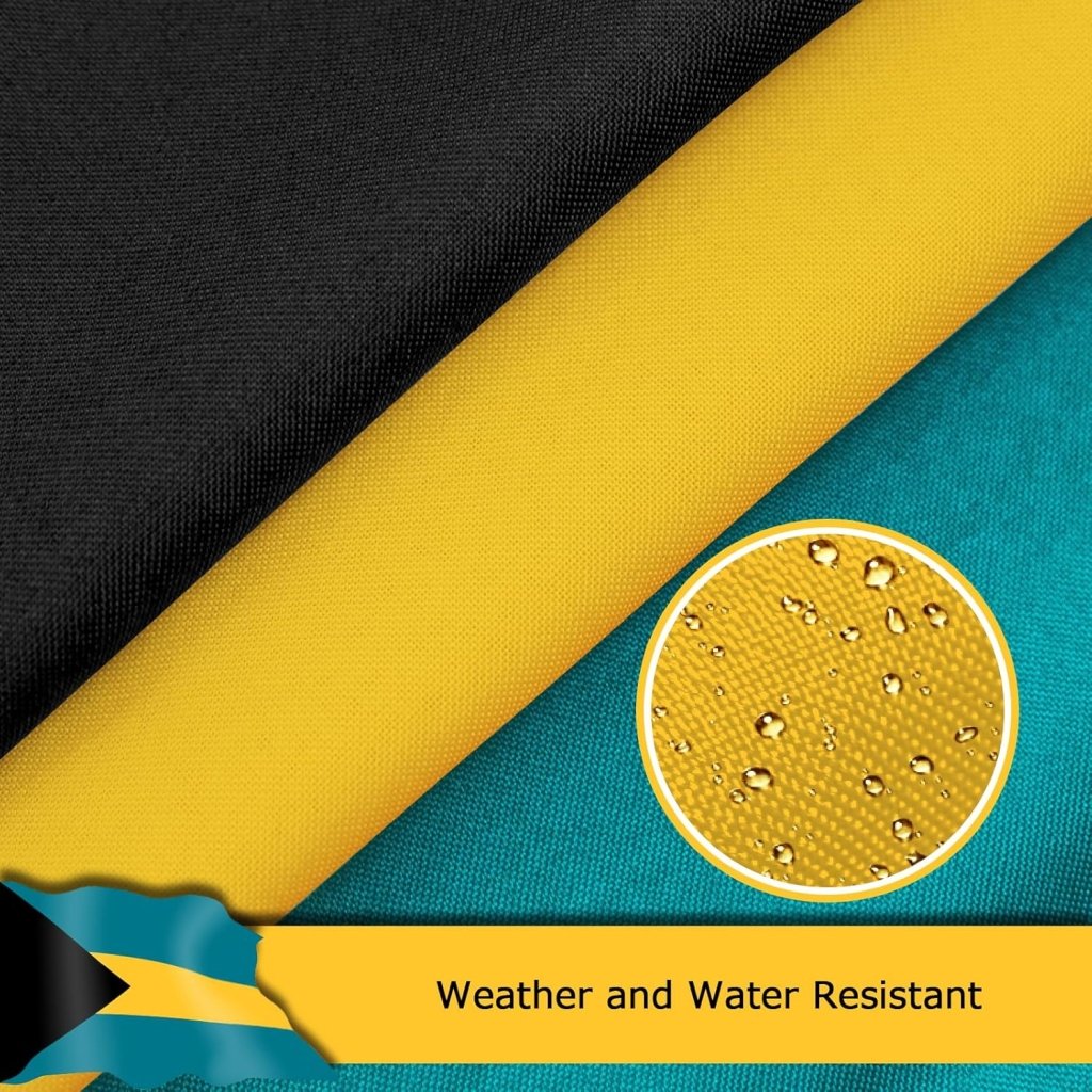 Bahamas Bahamian Flag for Outside, 400D Heavy Duty Polyester, Double - Sided Printing, Quadruple Stitched Fly Hem, Fade Resistant, 2 Brass Grommets