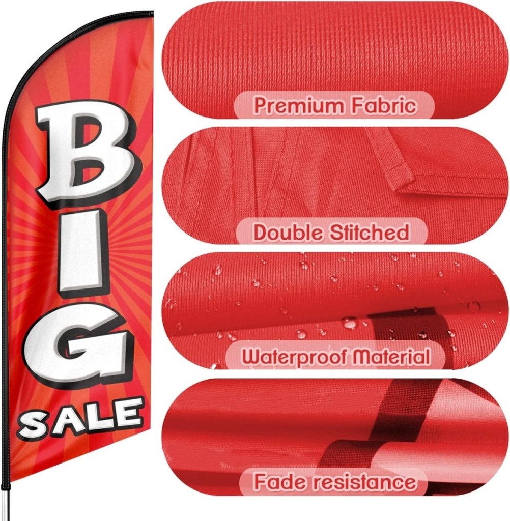 Big Sale Sign - Big Sale Feather Flag for Big Sale Business (Flagpole Not Included) - FSFlag