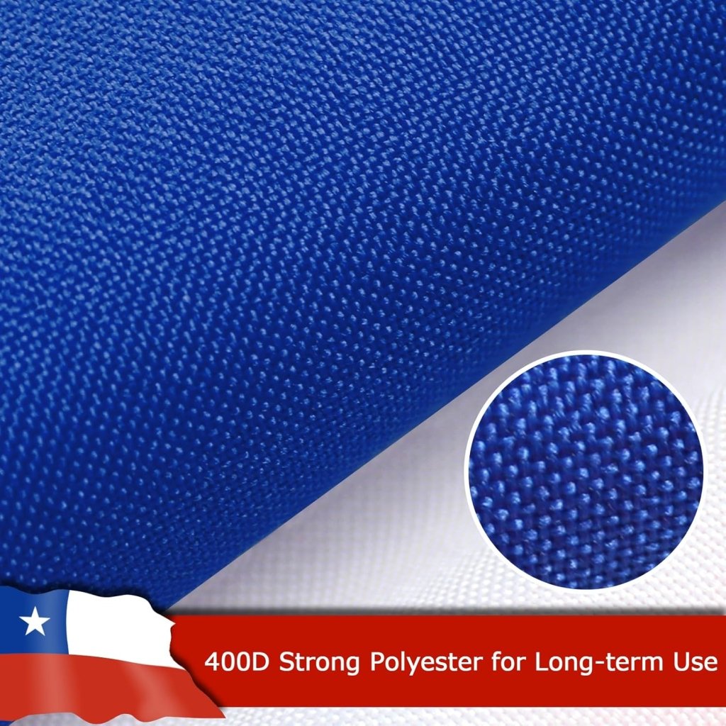 Chile Chilean Flag for Outside, 400D Heavy Duty Polyester, Double - Sided Printing, Quadruple Stitched Fly Hem, Fade Resistant, 2 Brass Grommets