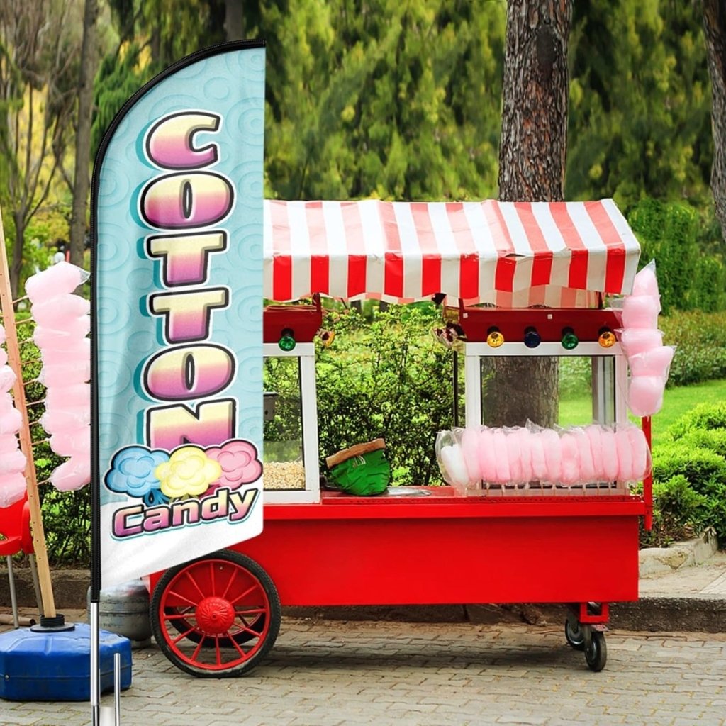 Cotton Candy Sign - 8ft Cotton Candy Feather Flag!(Flagpole Not Included) - FSFlag
