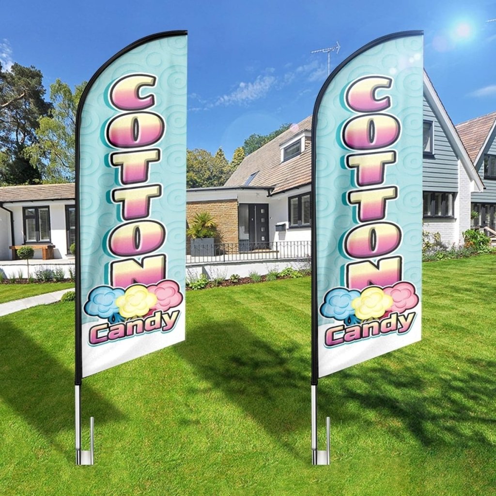 Cotton Candy Sign - 8ft Cotton Candy Feather Flag!(Flagpole Not Included) - FSFlag