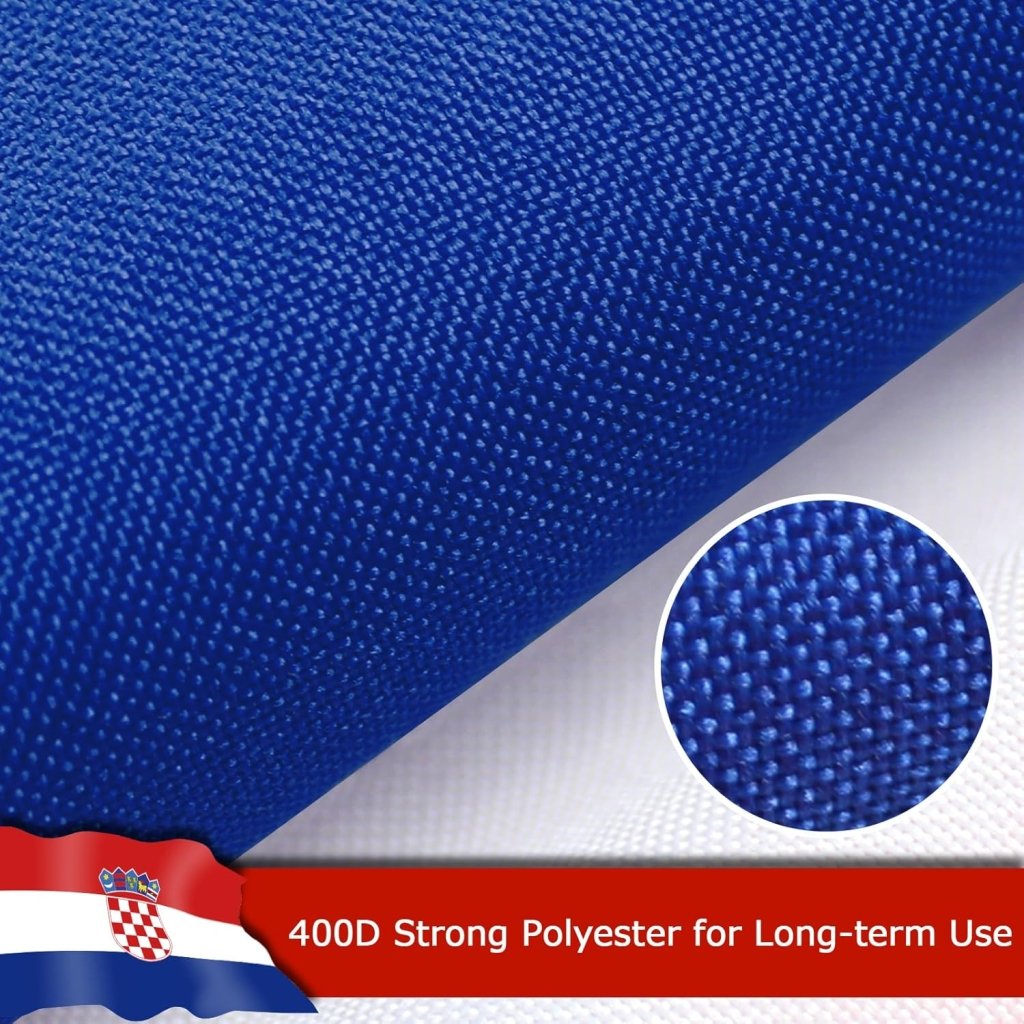 Croatia Croatian Flag for Outside, 400D Heavy Duty Polyester, Double - Sided Printing, Quadruple Stitched Fly Hem, Fade Resistant, 2 Brass Grommets