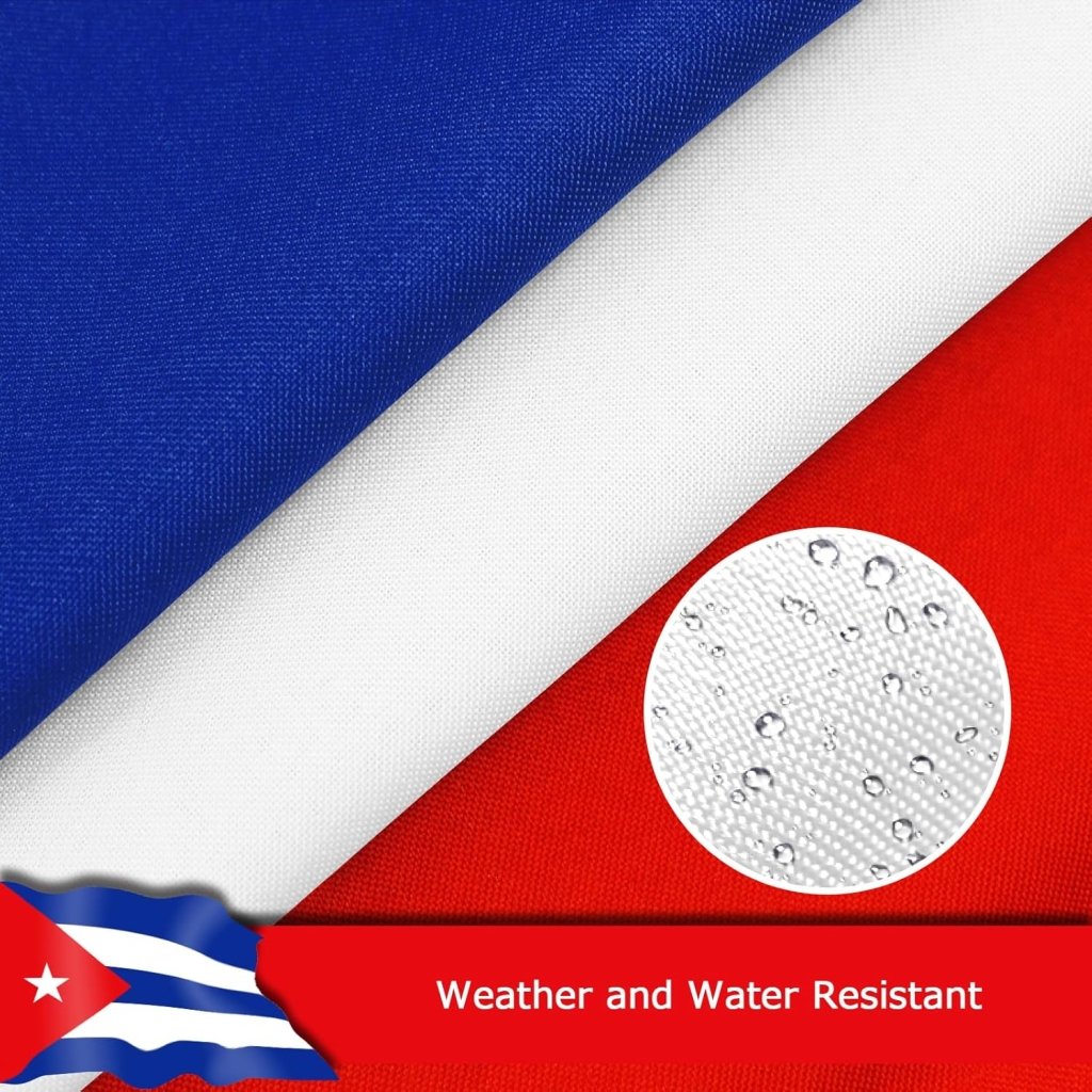 Cuba Cuban Flag for Outside, 400D Heavy Duty Polyester, Double - Sided Printing, Quadruple Stitched Fly Hem, Fade Resistant, 2 Brass Grommets