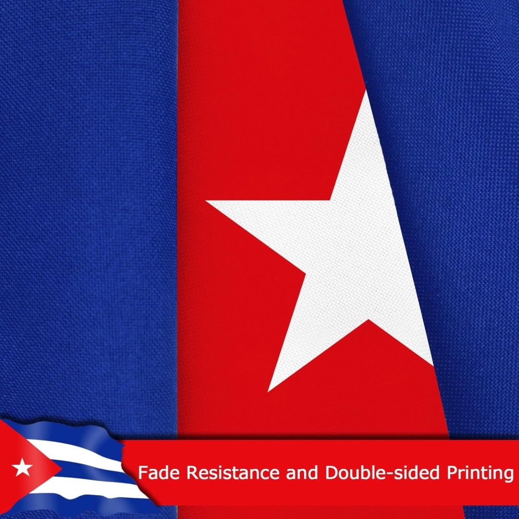 Cuba Cuban Flag for Outside, 400D Heavy Duty Polyester, Double - Sided Printing, Quadruple Stitched Fly Hem, Fade Resistant, 2 Brass Grommets