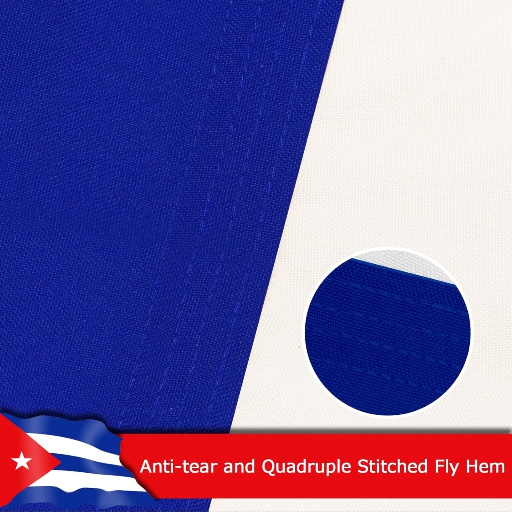 Cuba Cuban Flag for Outside, 400D Heavy Duty Polyester, Double - Sided Printing, Quadruple Stitched Fly Hem, Fade Resistant, 2 Brass Grommets