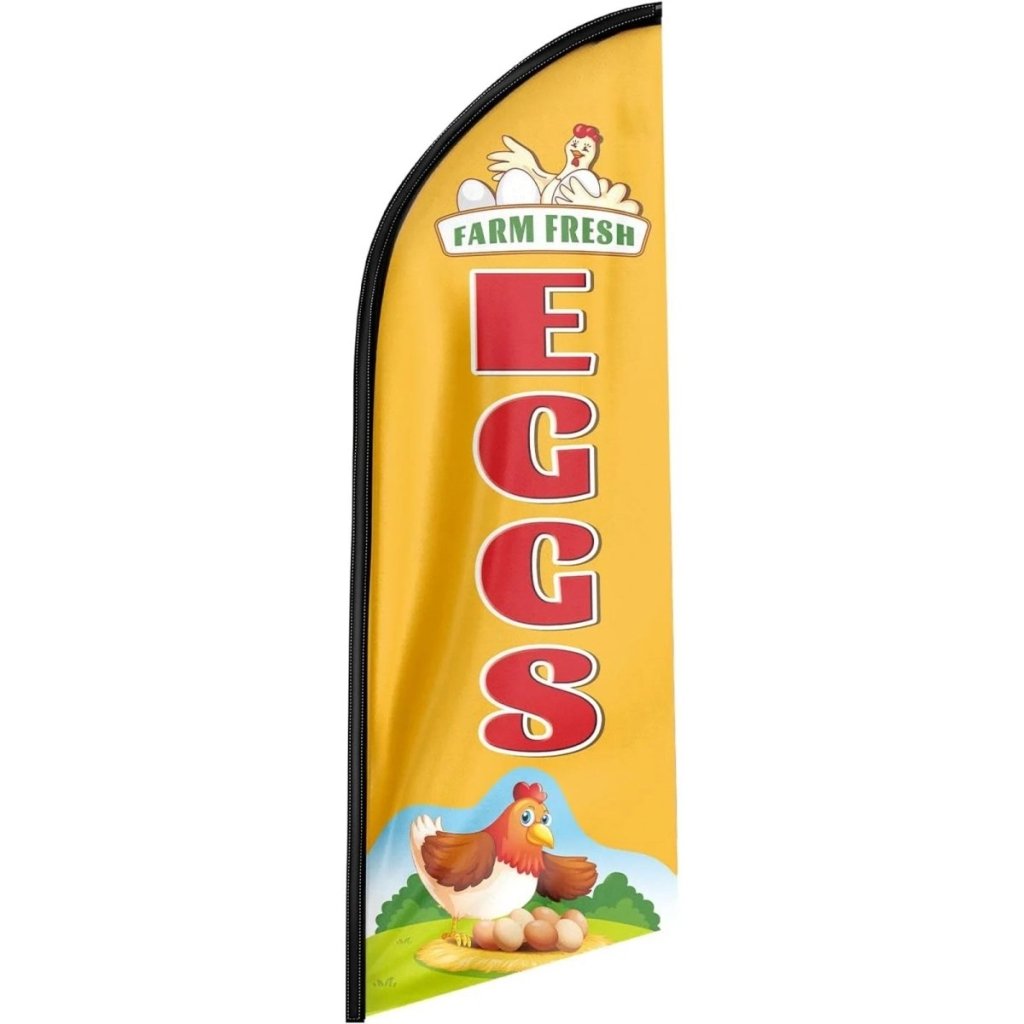 Egg Flag - 8ft Farm Fresh Eggs Feather Flag(Flagpole Not Included) - FSFlag