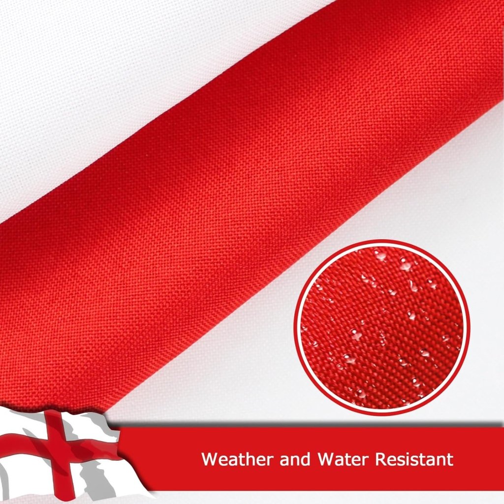 England English Flag for Outside, 400D Heavy Duty Polyester, Double - Sided Printing, Quadruple Stitched Fly Hem, Fade Resistant, 2 Brass Grommets