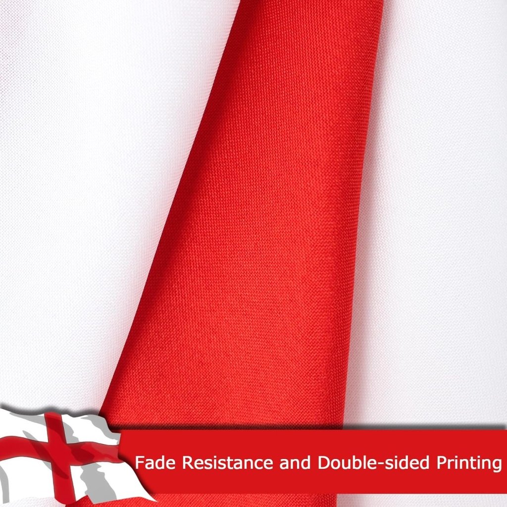 England English Flag for Outside, 400D Heavy Duty Polyester, Double - Sided Printing, Quadruple Stitched Fly Hem, Fade Resistant, 2 Brass Grommets