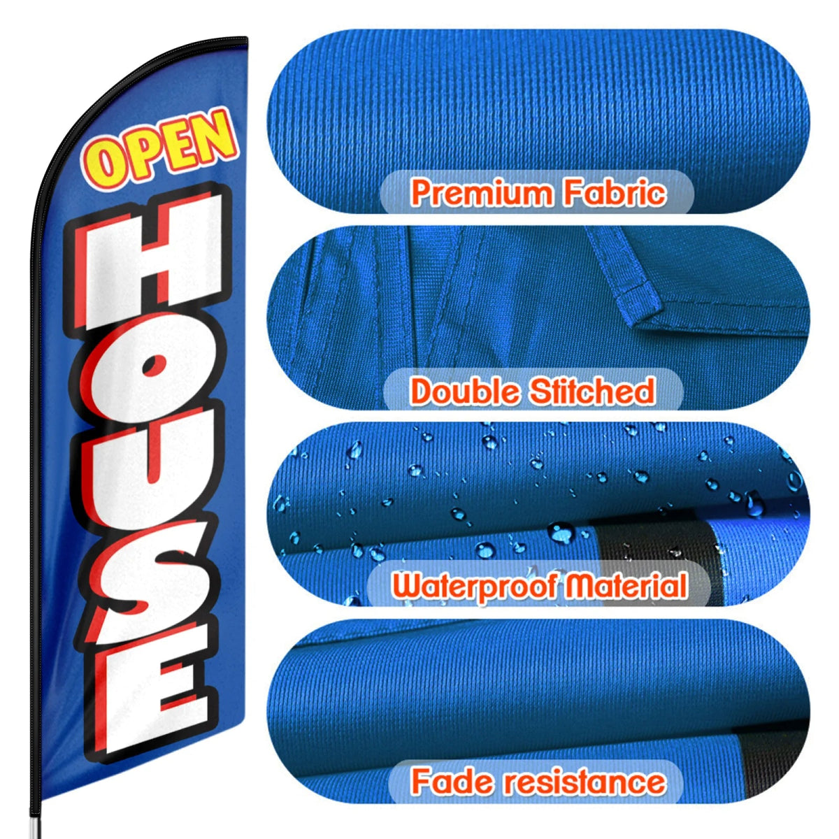 Open House Signs - FSFLAG Swooper Flag Feather Flag Pole Kit - FSFlag
