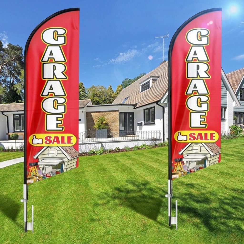 Garage Sale Flags - Garage Sale Feather Flag for Garage Sale Business(Flagpole Not Included) - FSFlag