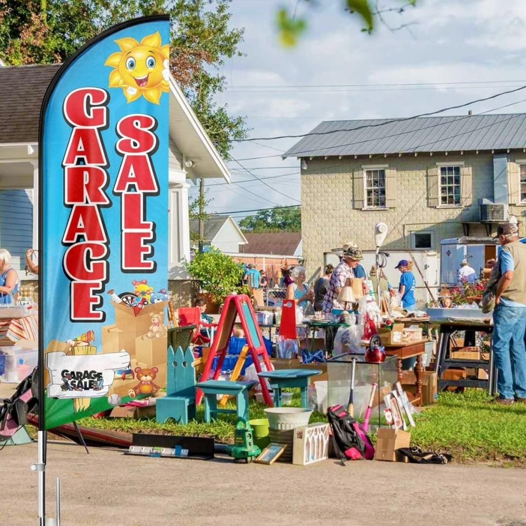 Garage Sale Signs - Garage Sale Feather Flag for Garage Sale Business(Flagpole Not Included) - FSFlag