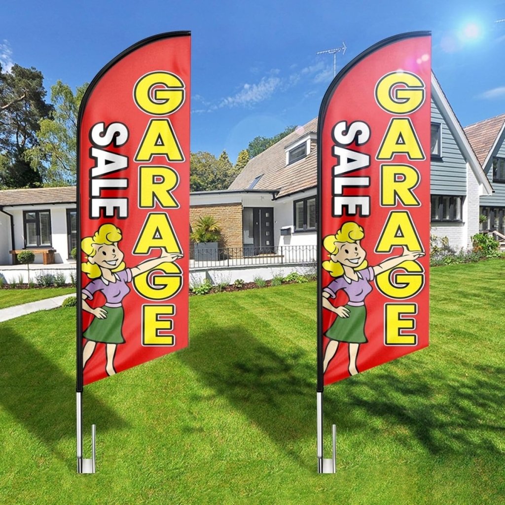 Garage Sale Signs - Garage Sale Feather Flag for Garage Sale Business(red Flagpole Not Included) - FSFlag