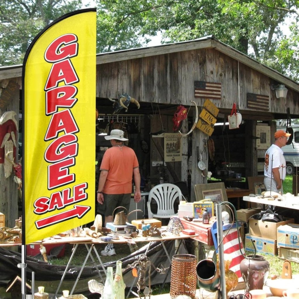 Garage Sale Signs - Garage Sale Feather Flag for Garage Sale Business(yellow Flagpole Not Included) - FSFlag