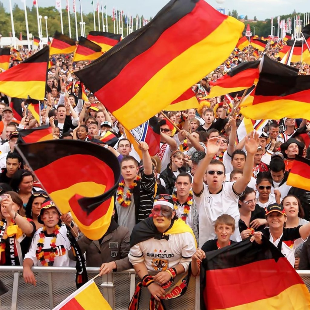 Germany German Flag for Outside, 400D Heavy Duty Polyester, Double - Sided Printing, Quadruple Stitched Fly Hem, Fade Resistant, 2 Brass Grommets