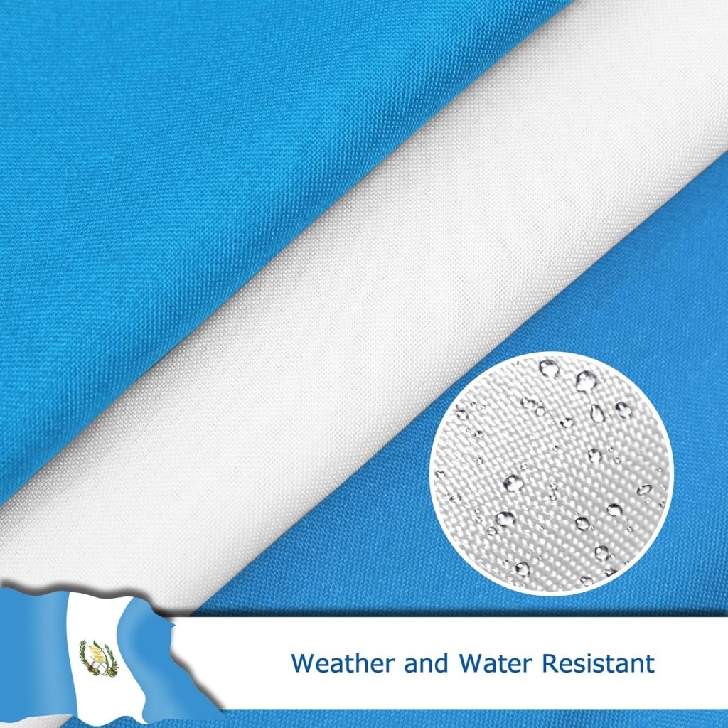 Guatemala Guatemalan Flag for Outside, 400D Heavy Duty Polyester, Double - Sided Printing, Quadruple Stitched Fly Hem, Fade Resistant, 2 Brass Grommets