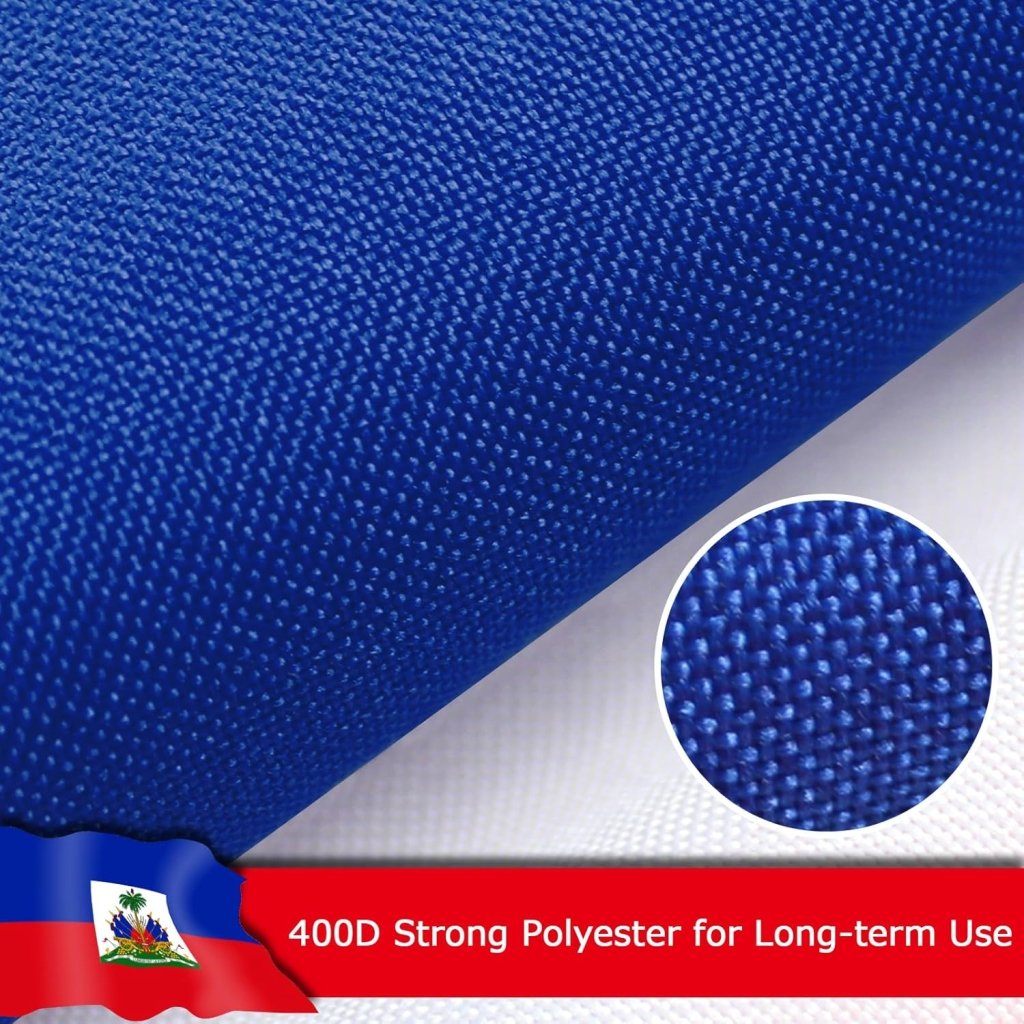Haiti Haitian Flag for Outside, 400D Heavy Duty Polyester, Double - Sided Printing, Quadruple Stitched Fly Hem, Fade Resistant, 2 Brass Grommets