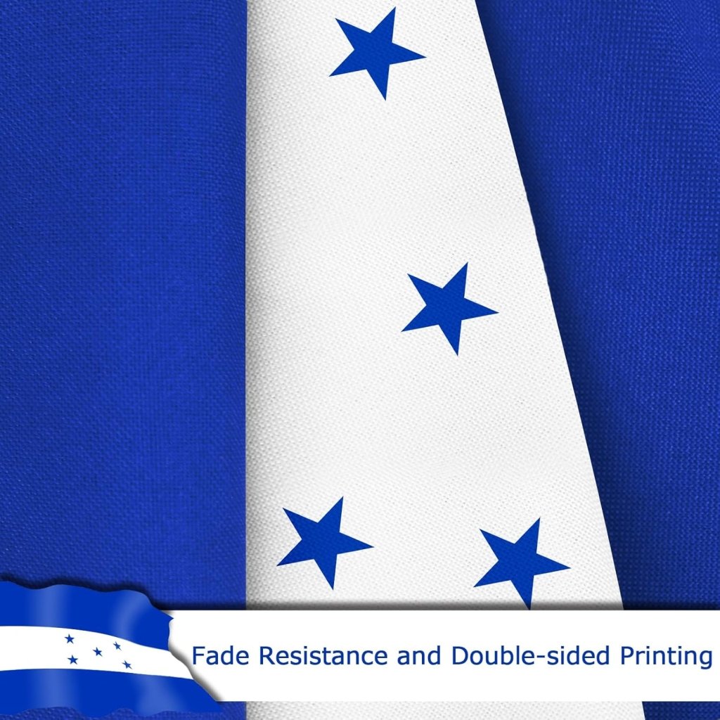 Honduras Honduran Flag for Outside, 400D Heavy Duty Polyester, Double - Sided Printing, Quadruple Stitched Fly Hem, Fade Resistant, 2 Brass Grommets