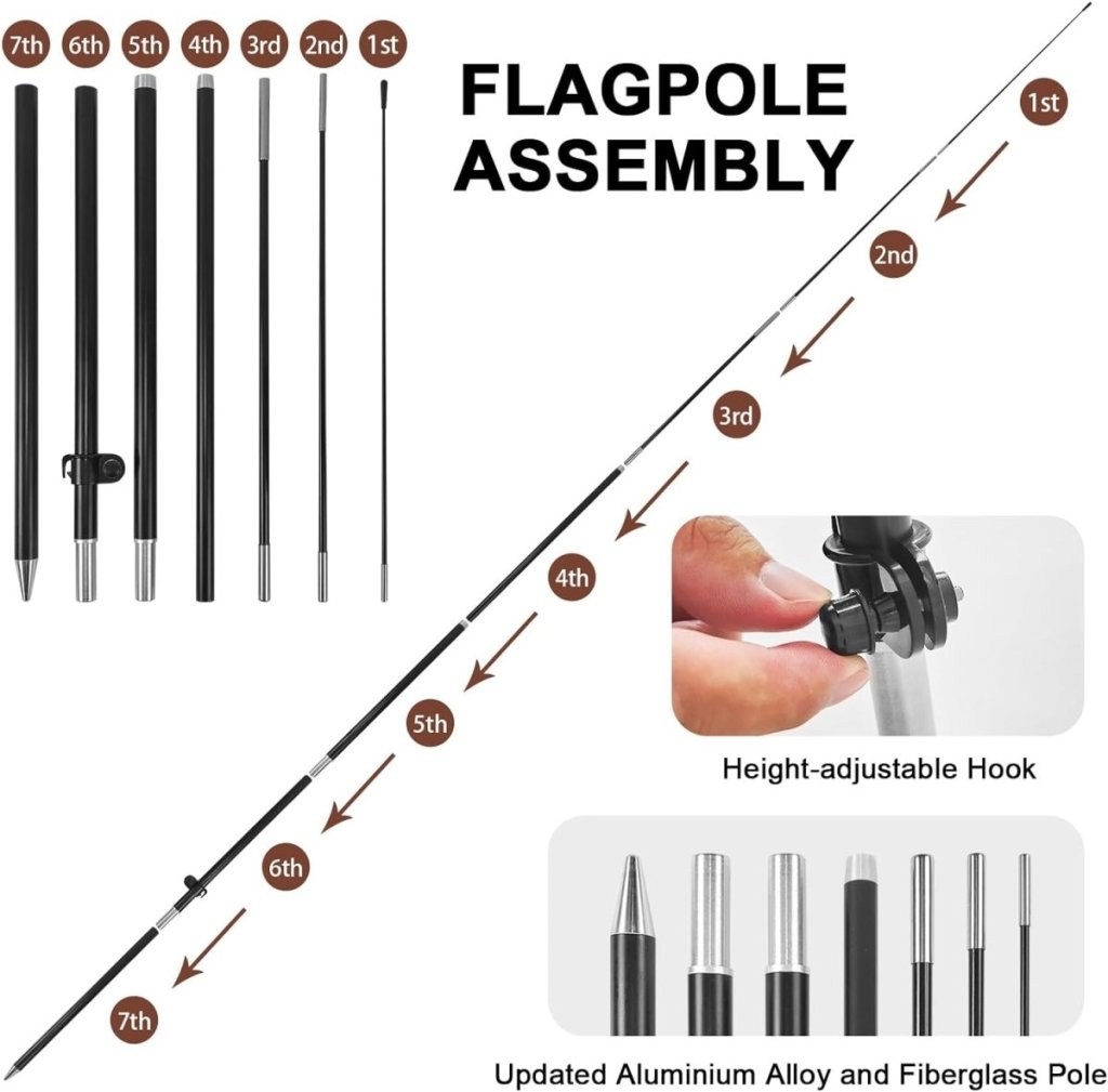 Mocha Flags - 8ft Mocha Feather Flag Kit with Pole and Stake - FSFlag
