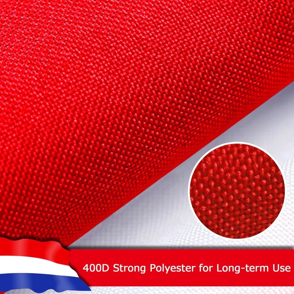 Netherlands Dutch Flag for Outside, 400D Heavy Duty Polyester, Double - Sided Printing, Quadruple Stitched Fly Hem, Fade Resistant, 2 Brass Grommets