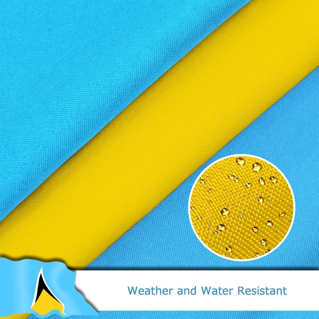Saint Lucia Saint Lucian Flag for Outside, 400D Heavy Duty Polyester, Double - Sided Printing, Quadruple Stitched Fly Hem, Fade Resistant, 2 Brass Grommets