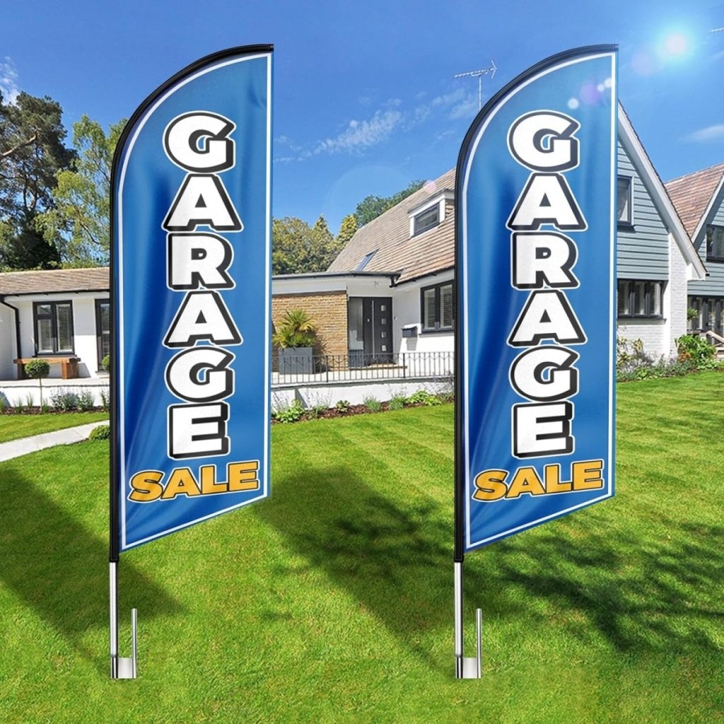 Signs For Garage Sale - Garage Sale Feather Flag for Garage Sale Business(Flagpole Not Included) - FSFlag