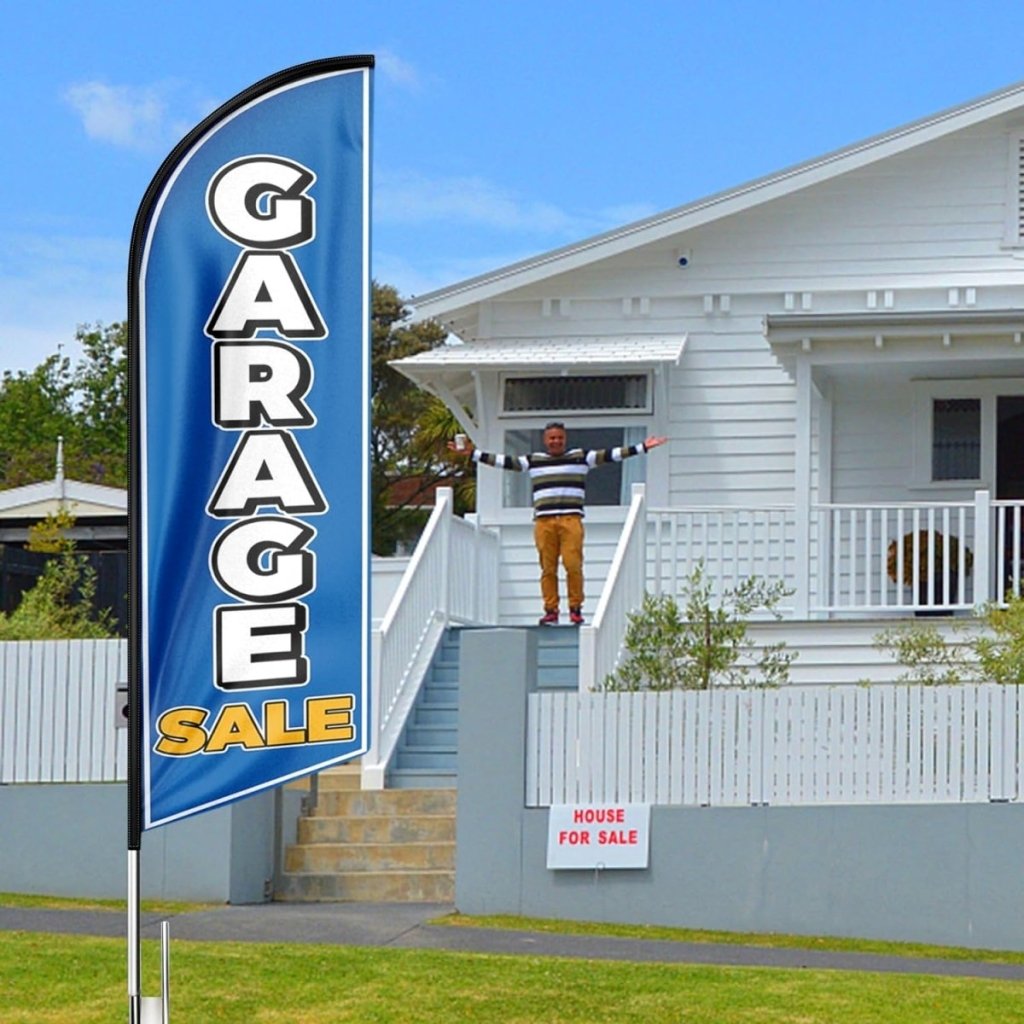 Signs For Garage Sale - Garage Sale Feather Flag for Garage Sale Business(Flagpole Not Included) - FSFlag