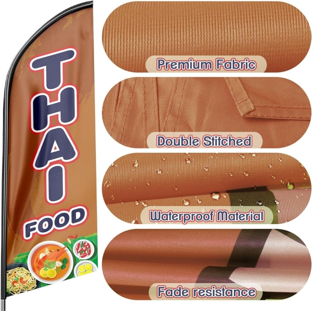 Thai Food Flag - 8ft Thai Food Feather Flag!(Flagpole Not Included) - FSFlag