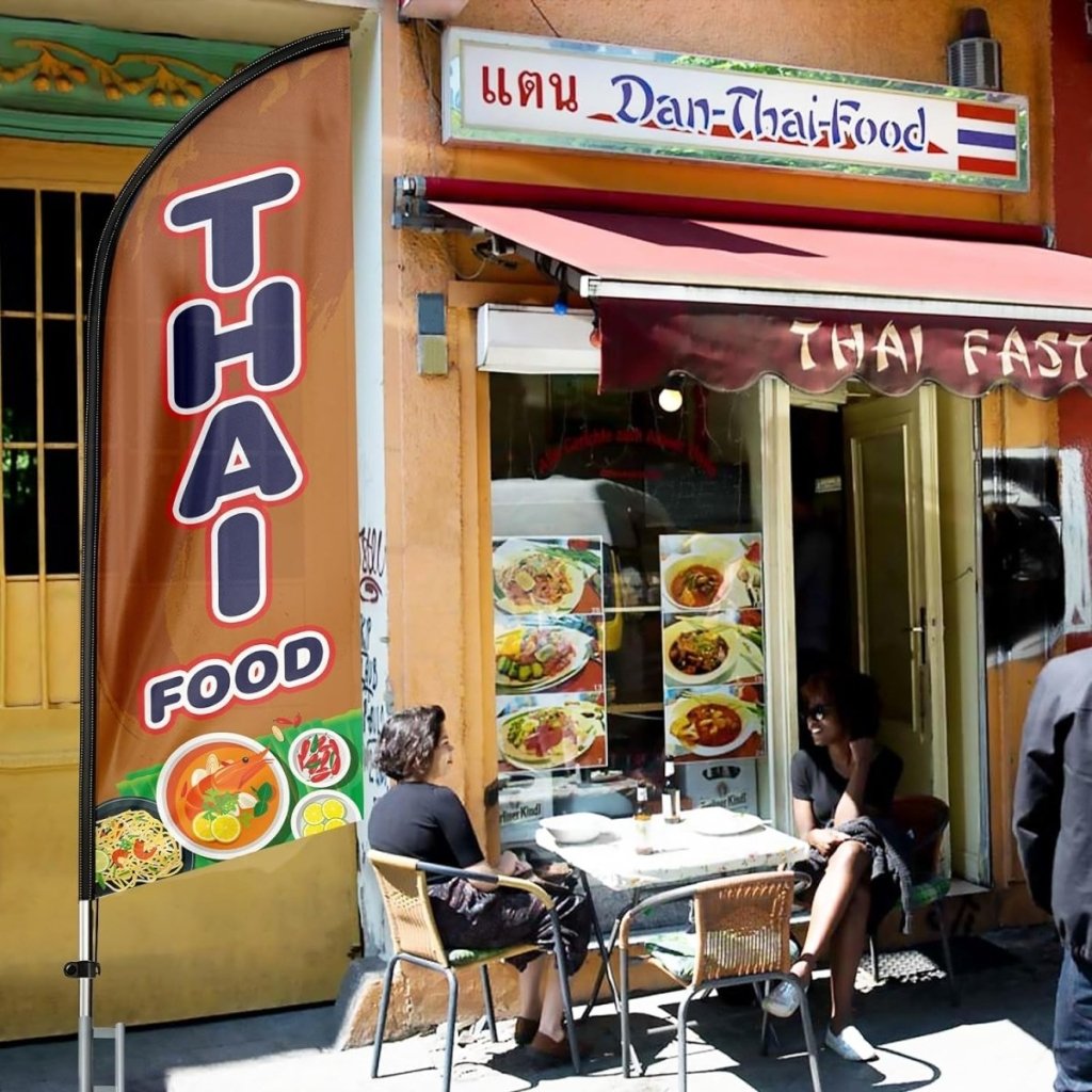 Thai Food Flag - 8ft Thai Food Feather Flag!(Flagpole Not Included) - FSFlag