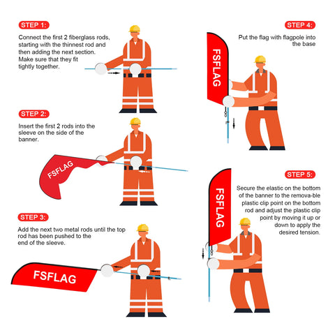FSFLAG Now Leasing Swooper Flag Feather Flag Pole Kit