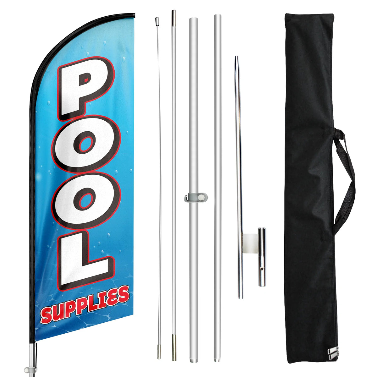 FSFLAG Pool Supplies Swooper Flag Feather Flag Pole Kit