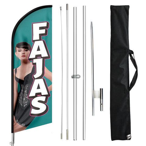 FSFLAG Fajas Swooper Flag Feather Flag Pole Kit