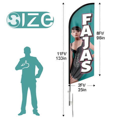 FSFLAG Fajas Swooper Flag Feather Flag Pole Kit