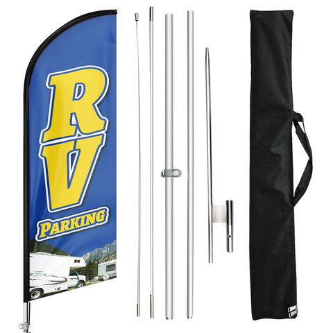 FSFLAG RV Parking Swooper Flag Feather Flag Pole Kit