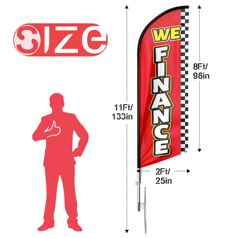 FSFLAG Wefinance Swooper Flag Feather Flag Pole Kit