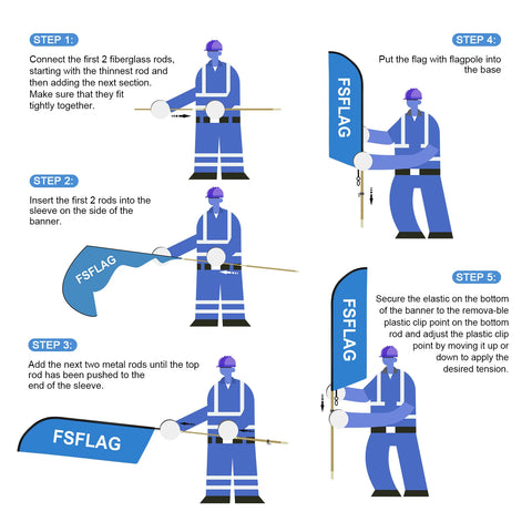 FSFLAG Crawfish Swooper Flag Feather Flag Pole Kit