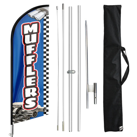 FSFLAG Mufflers Swooper Flag Feather Flag Pole Kit