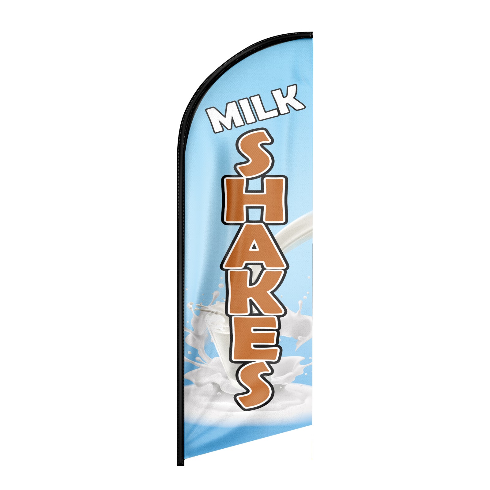 Shake Sign-Milk Shakes Feather Flag for Milk Shakes Business（Flagpole Not Included）