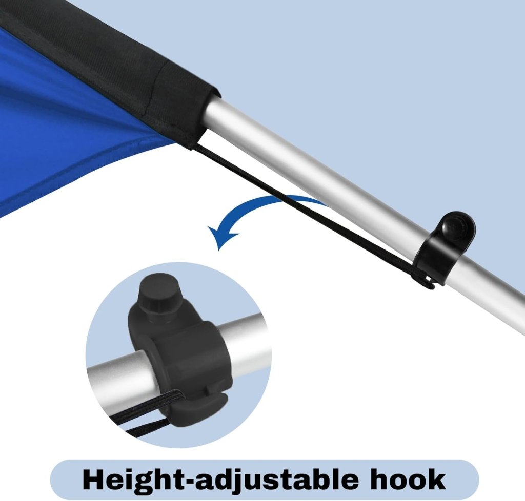 11FT Open House Rectangle Flag Banners with Pole and Ground Stake (Blue)