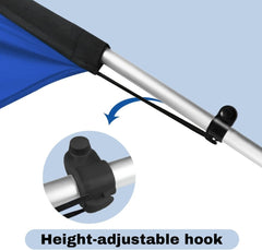 11FT Open House Rectangle Flag Banners with Pole and Ground Stake (Blue)