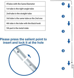 11FT Open House Rectangle Flag Banners with Pole and Ground Stake (Blue)